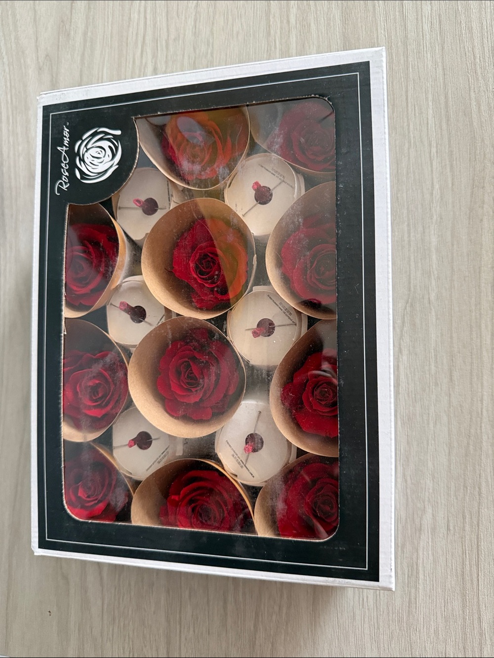RoseAmor Dark Red Luxury Ecuadorian Preserved Rose Heads